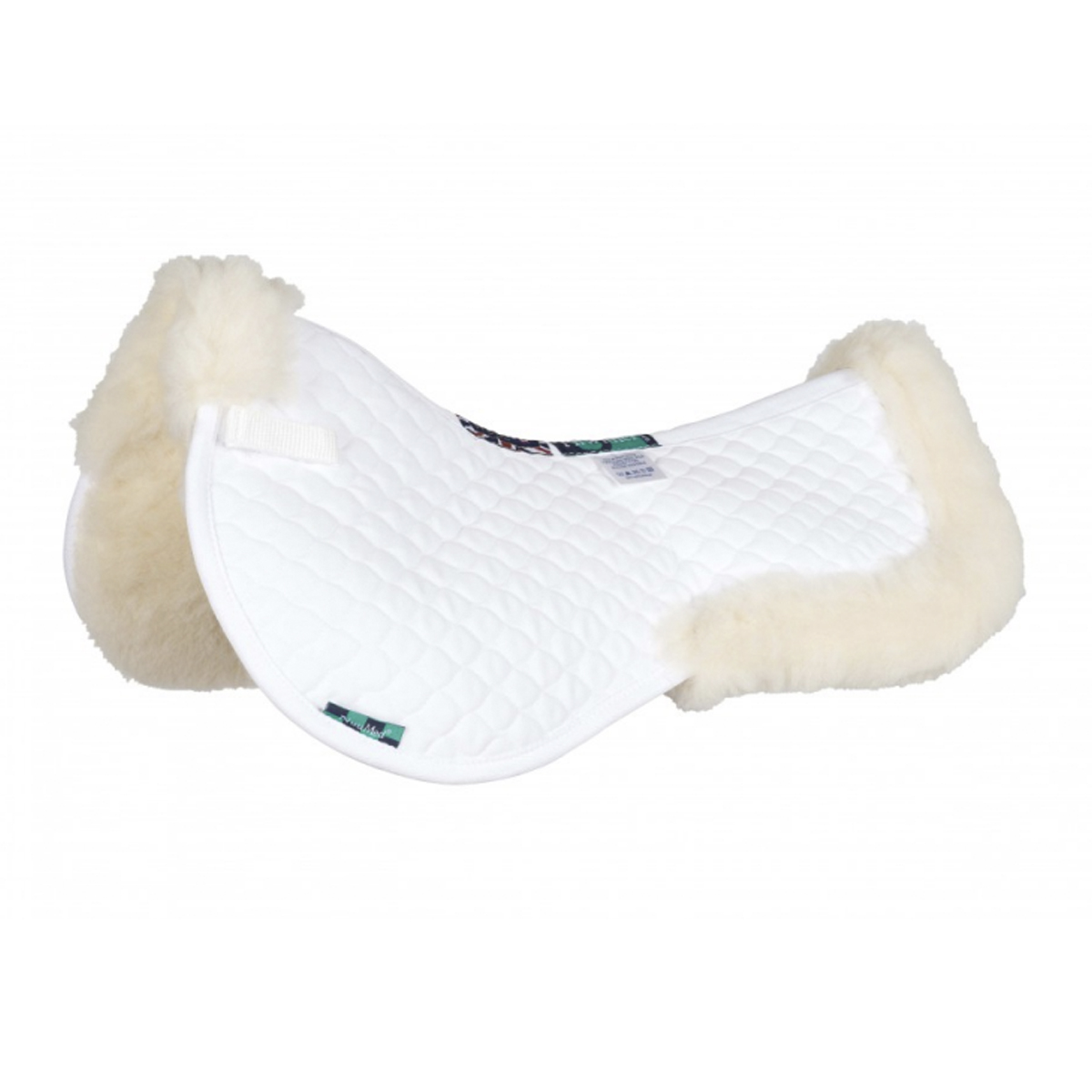 NuuMed HiWither Wool Half Pad With Collars White