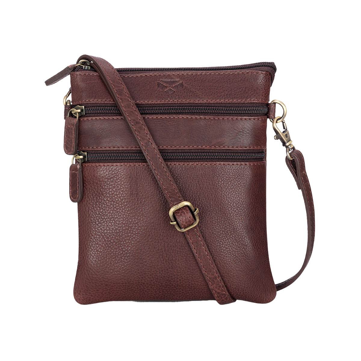 Monarch Leather Travel Organiser Dark Brown 