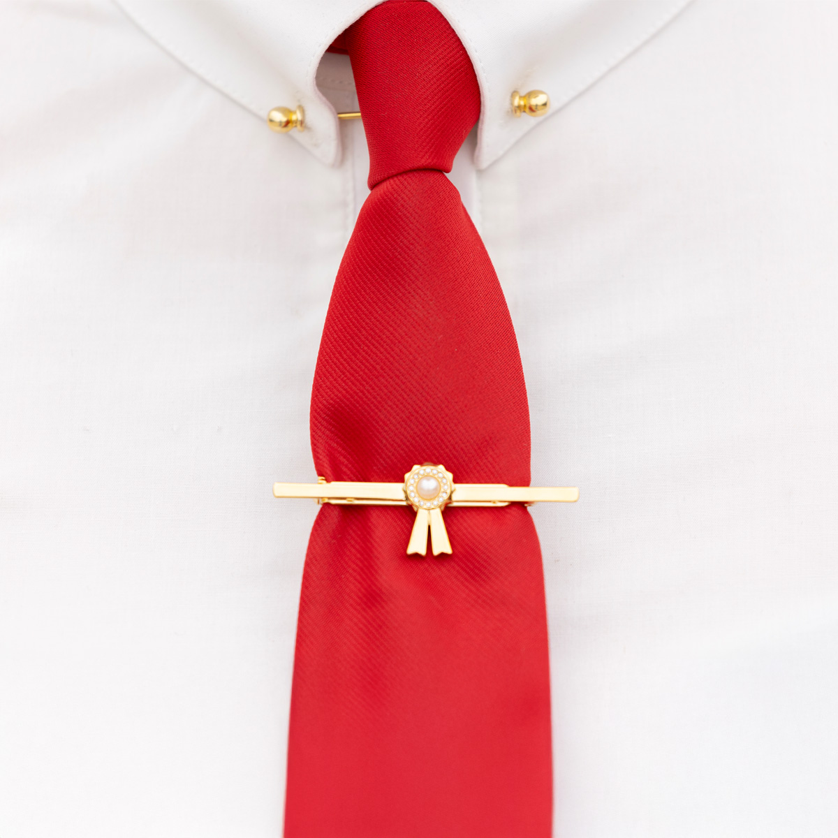 Supreme Products Royal Rosette Tie Pin - Gold