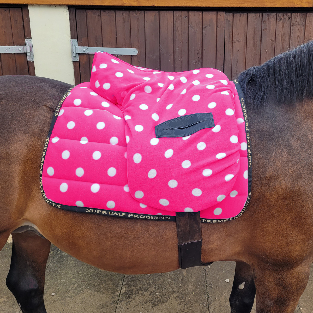 Supreme Products Dotty Fleece Saddle Pad Paradise Pink