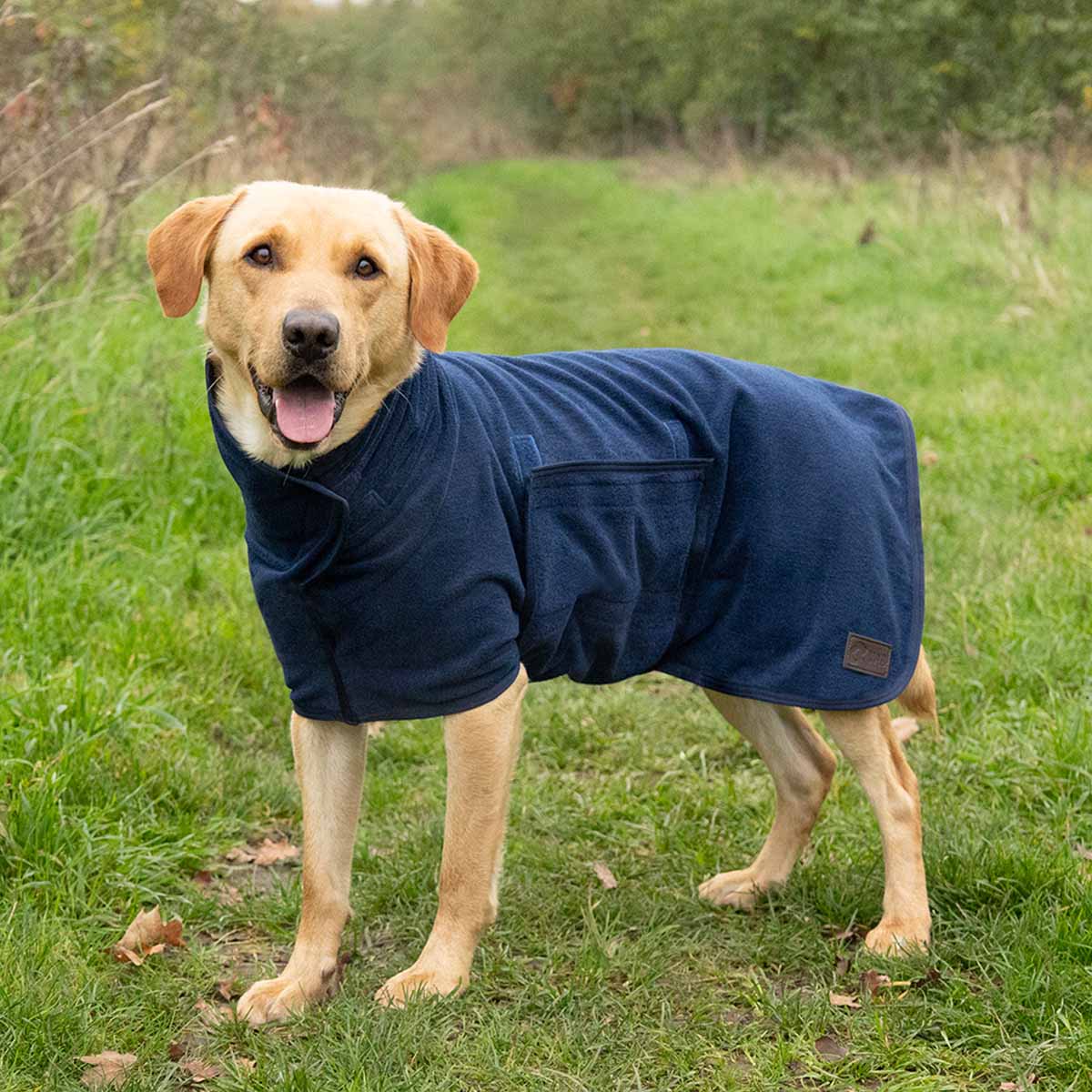 Benji & Flo Classic Drying Dog Robe Navy Blue