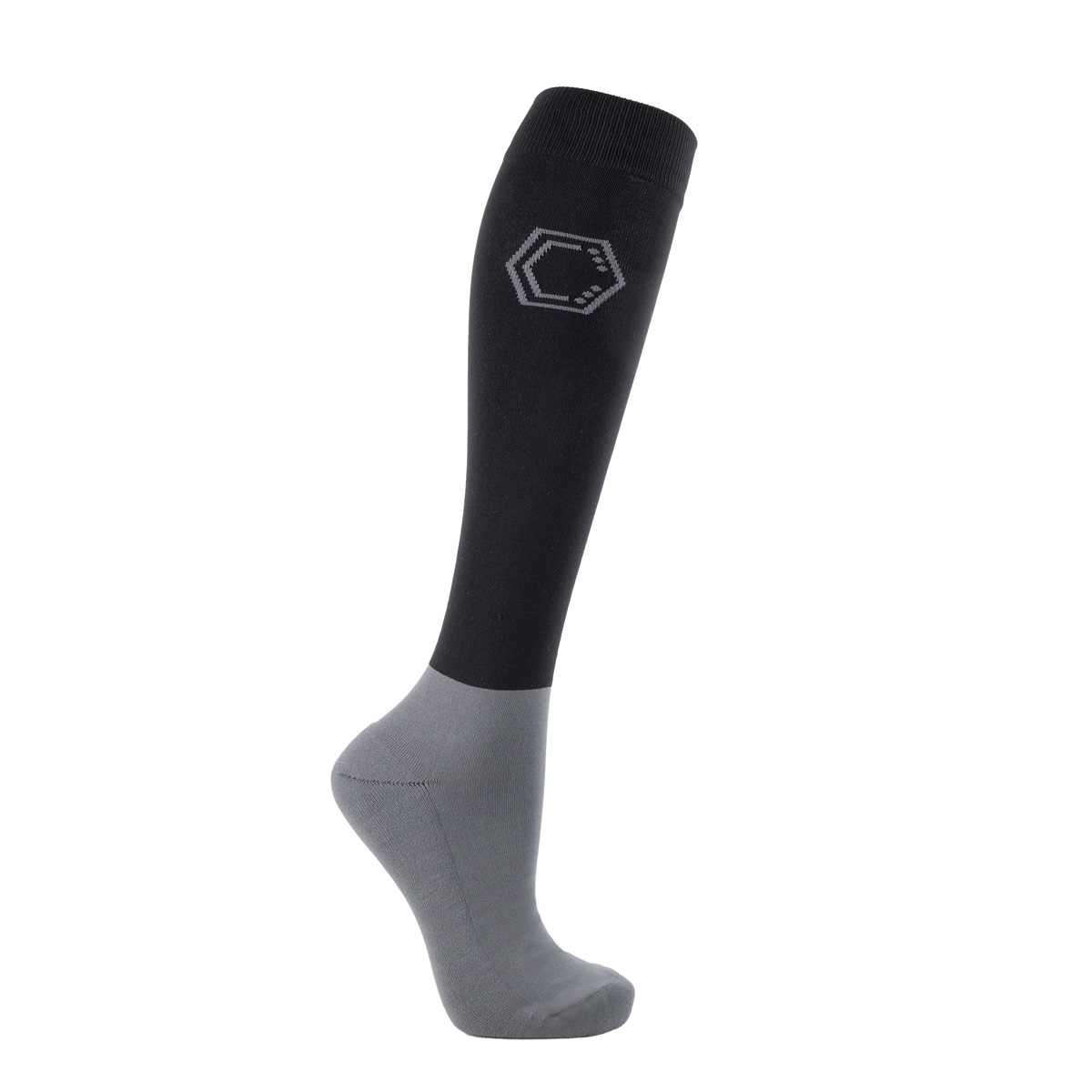 Coldstream&#x20;Ancroft&#x20;Cushioned&#x20;Riding&#x20;Socks&#x20;Black&#x2F;Grey&#x20;