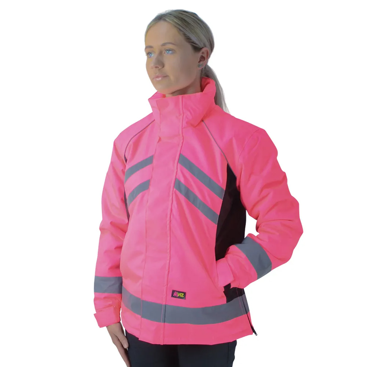 Reflector&#x20;Waterproof&#x20;Riding&#x20;Jacket&#x20;-&#x20;Hy&#x20;Equestrian&#x20;Pink