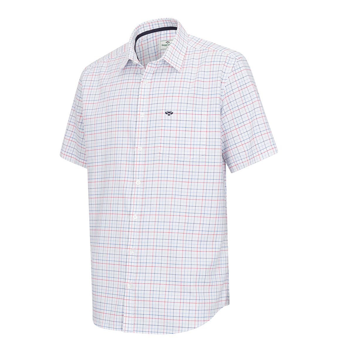 Hoggs Of Fife Callum Short Sleeve Tattersall Shirt Red Check