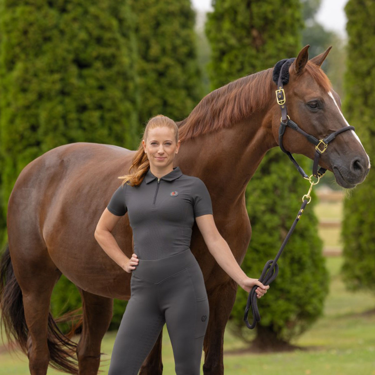 Covalliero Anniversary Womens Polo Shirt Graphite