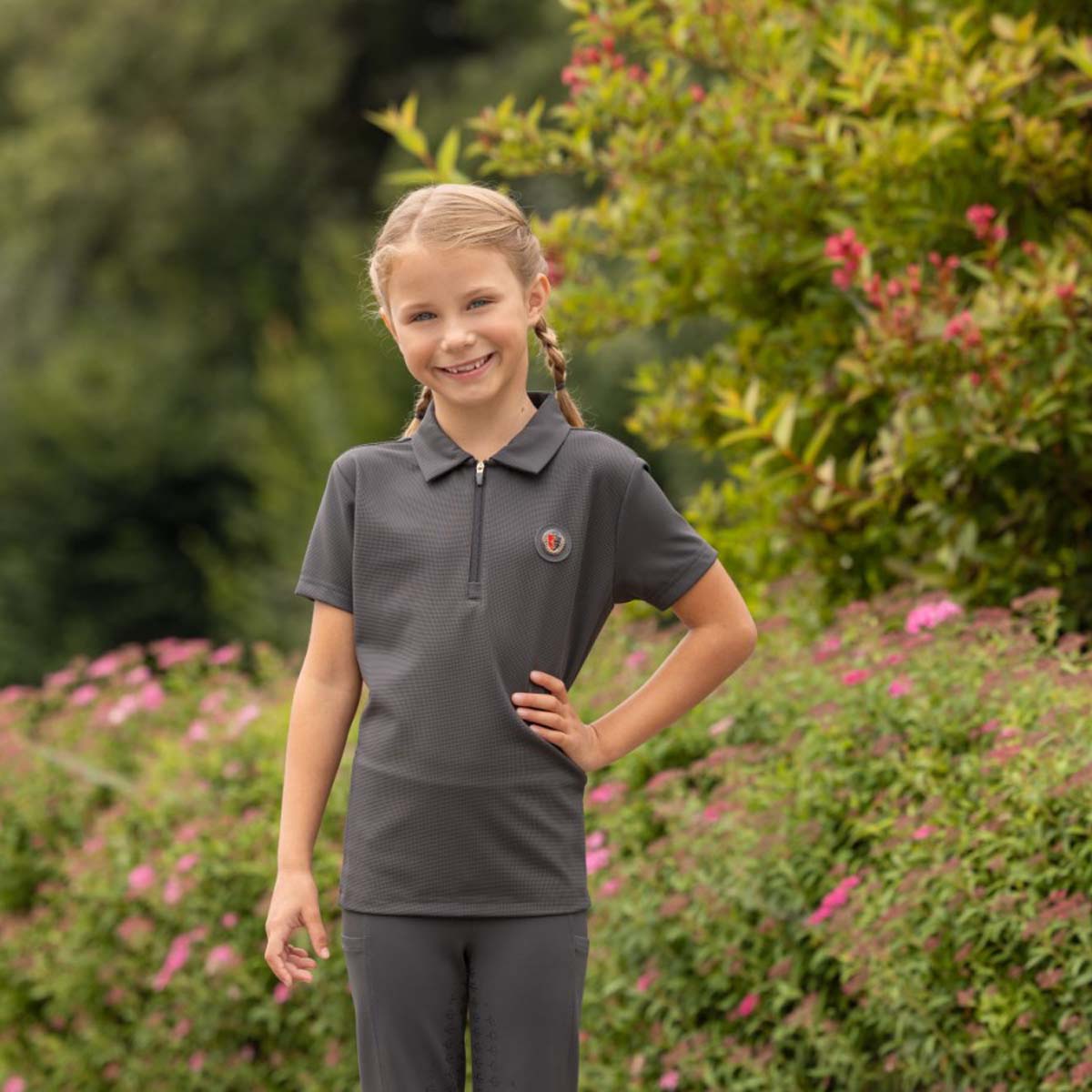 Covalliero Anniversary Childrens Polo Shirt Graphite