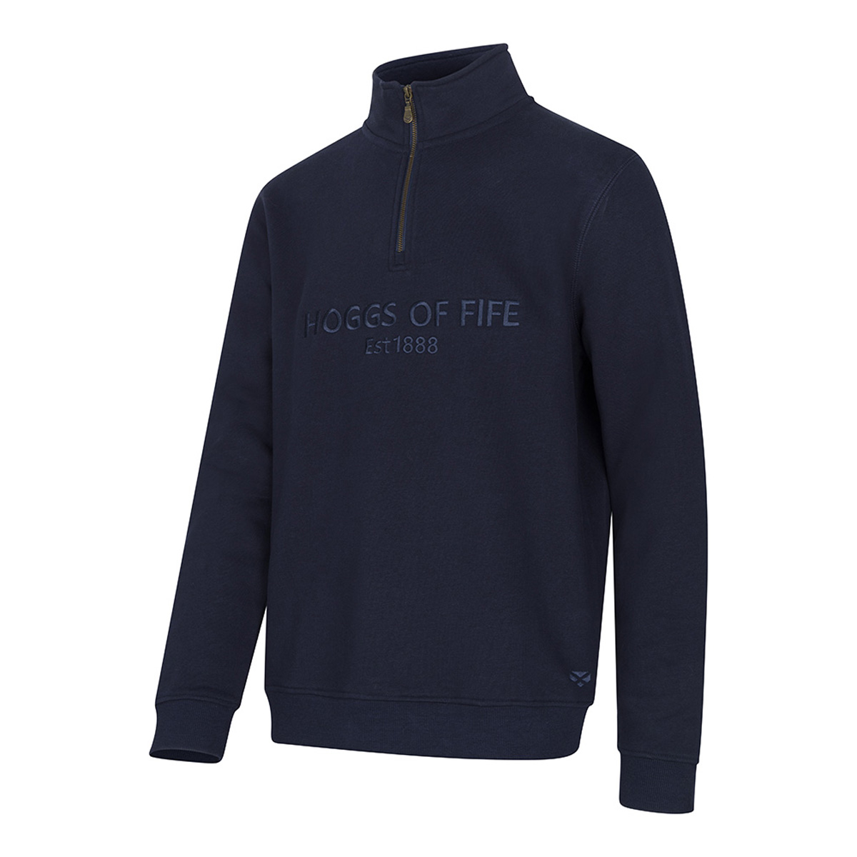 Hoggs Of Fife Galloway 1888 Plain 1/4 Zip Sweatshirt Navy Blue