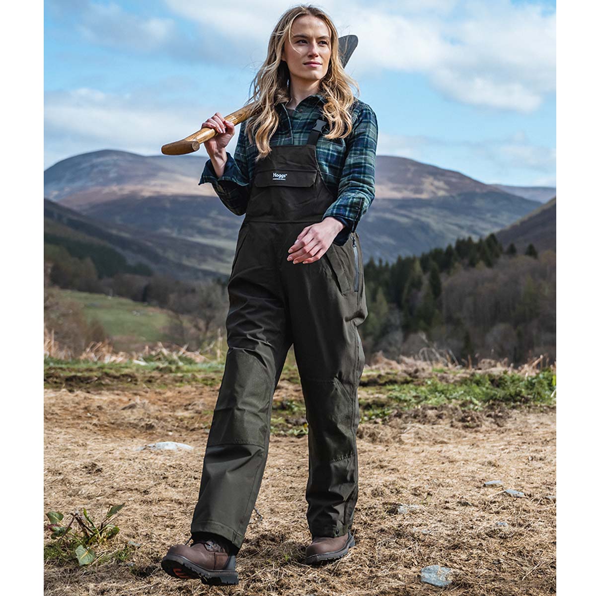 Hoggs Green King II Waterproof Bib & Brace Green