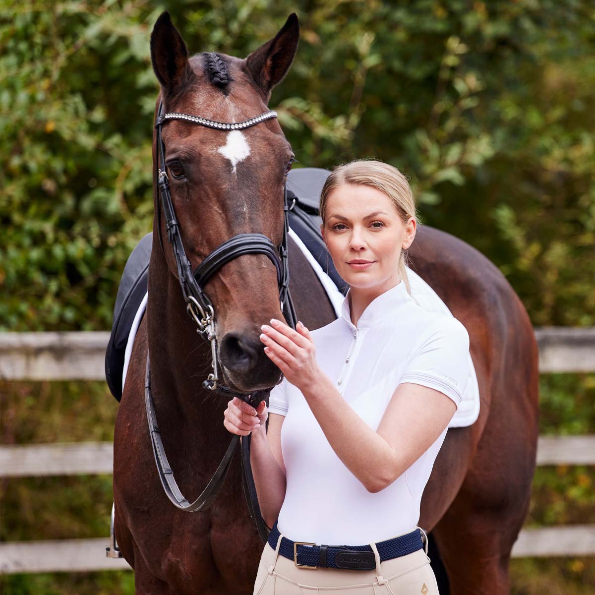 Harry Hall Womens Competition Shirt White