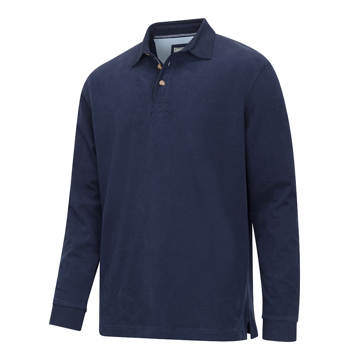 Hoggs Of Fife Moffat Long Sleeve Rugby Shirt Navy Blue