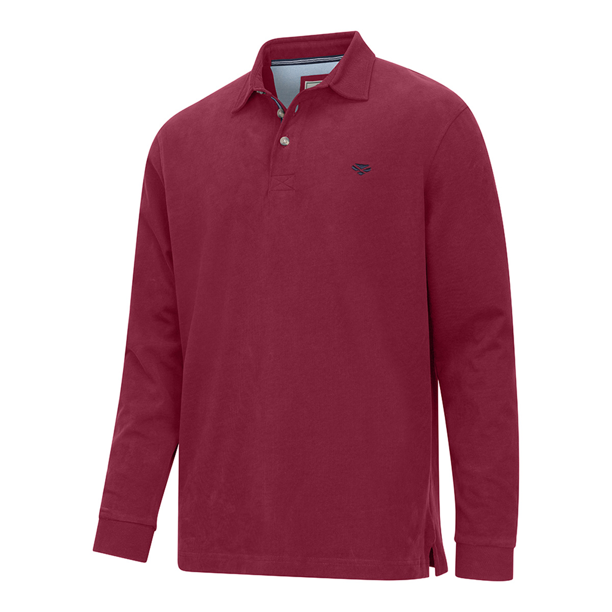 Hoggs Of Fife Moffat Long Sleeve Rugby Shirt Burgundy