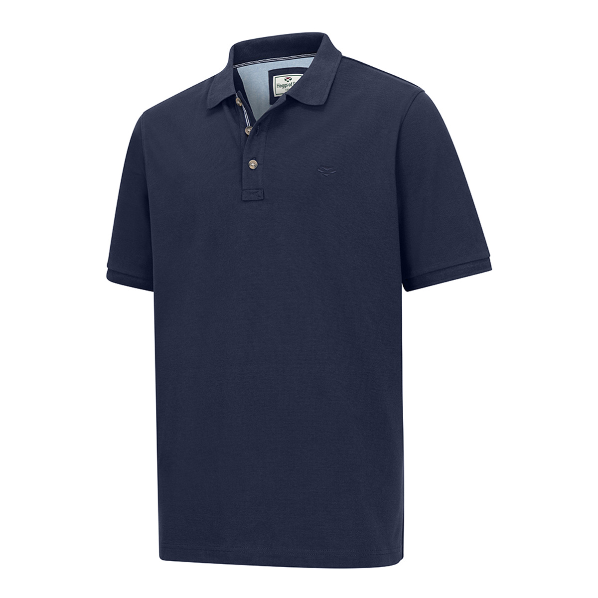 Hoggs Of Fife Newton Pique Polo Shirt Navy Blue