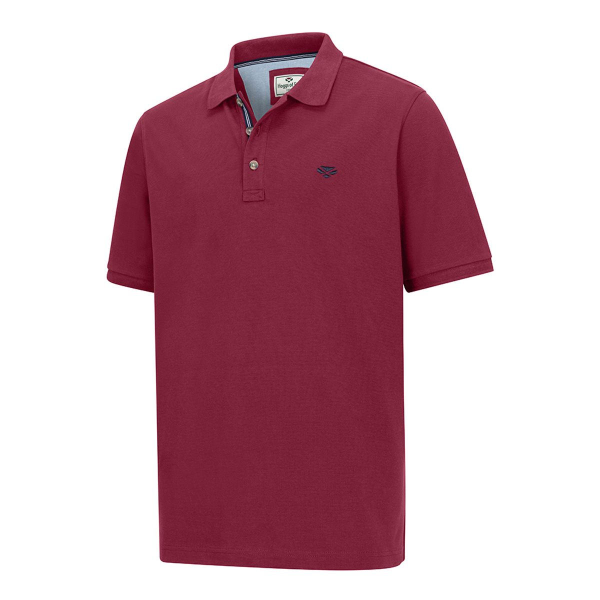 Hoggs Of Fife Newton Pique Polo Shirt Burgundy