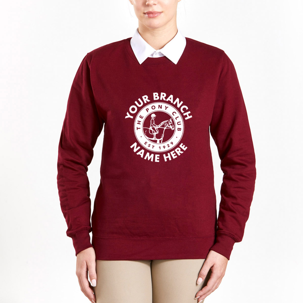 Pony Club Junior Sweatshirt Burgundy