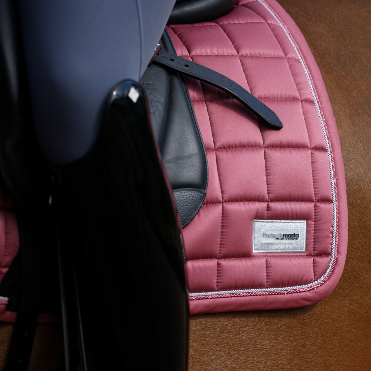 Protechmasta Lux Dressage Saddle Pad Grey Harry Hall Horse and stable