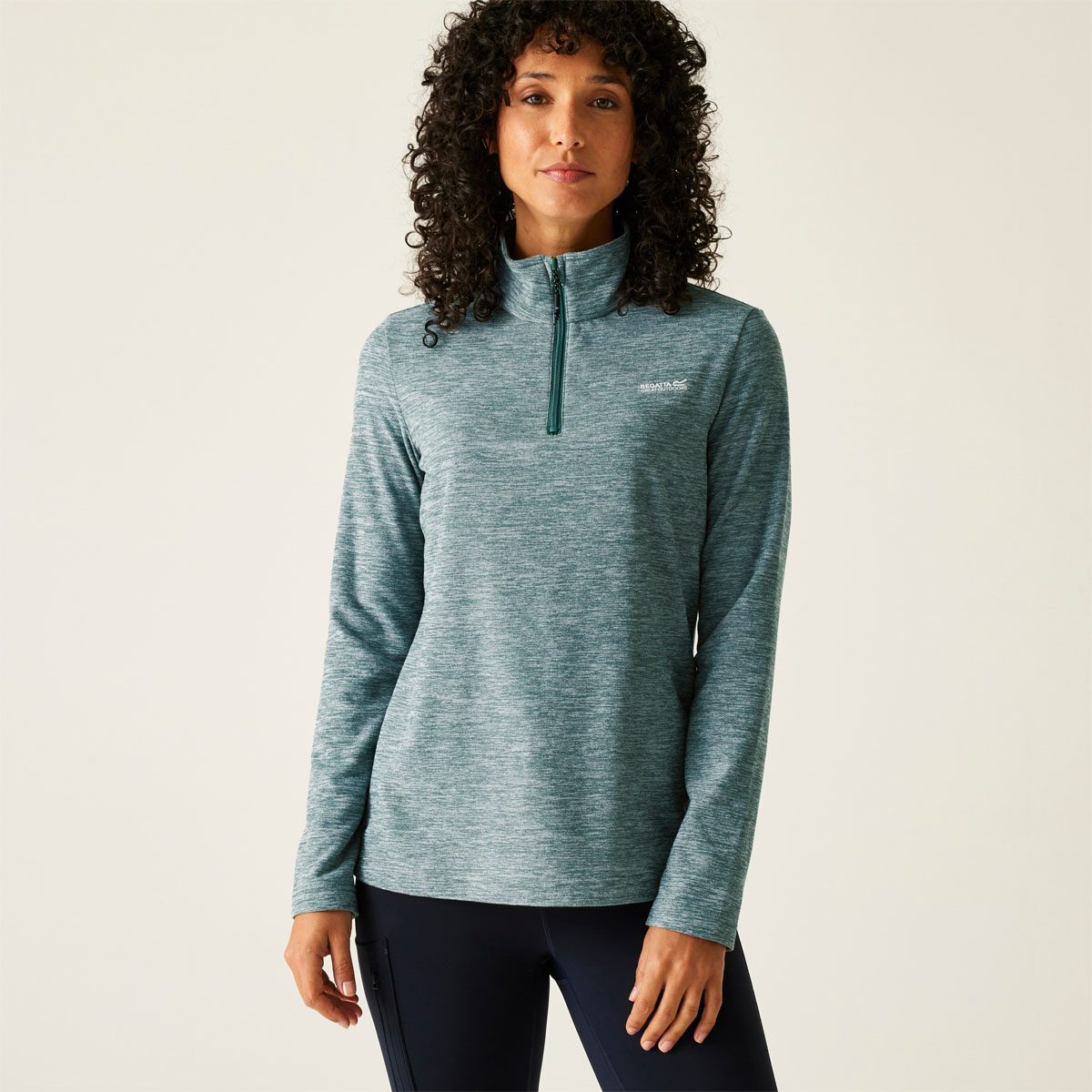 Regatta Women's Sweethart Marl Half Zip Fleece Light Green