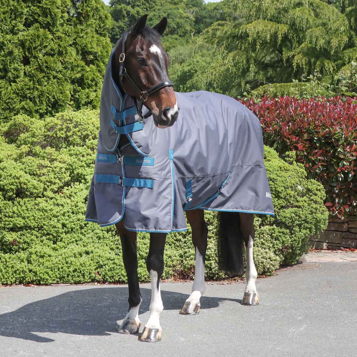 Ventomasta 300g Heavyweight Combo Neck Turnout Rug Dark Grey