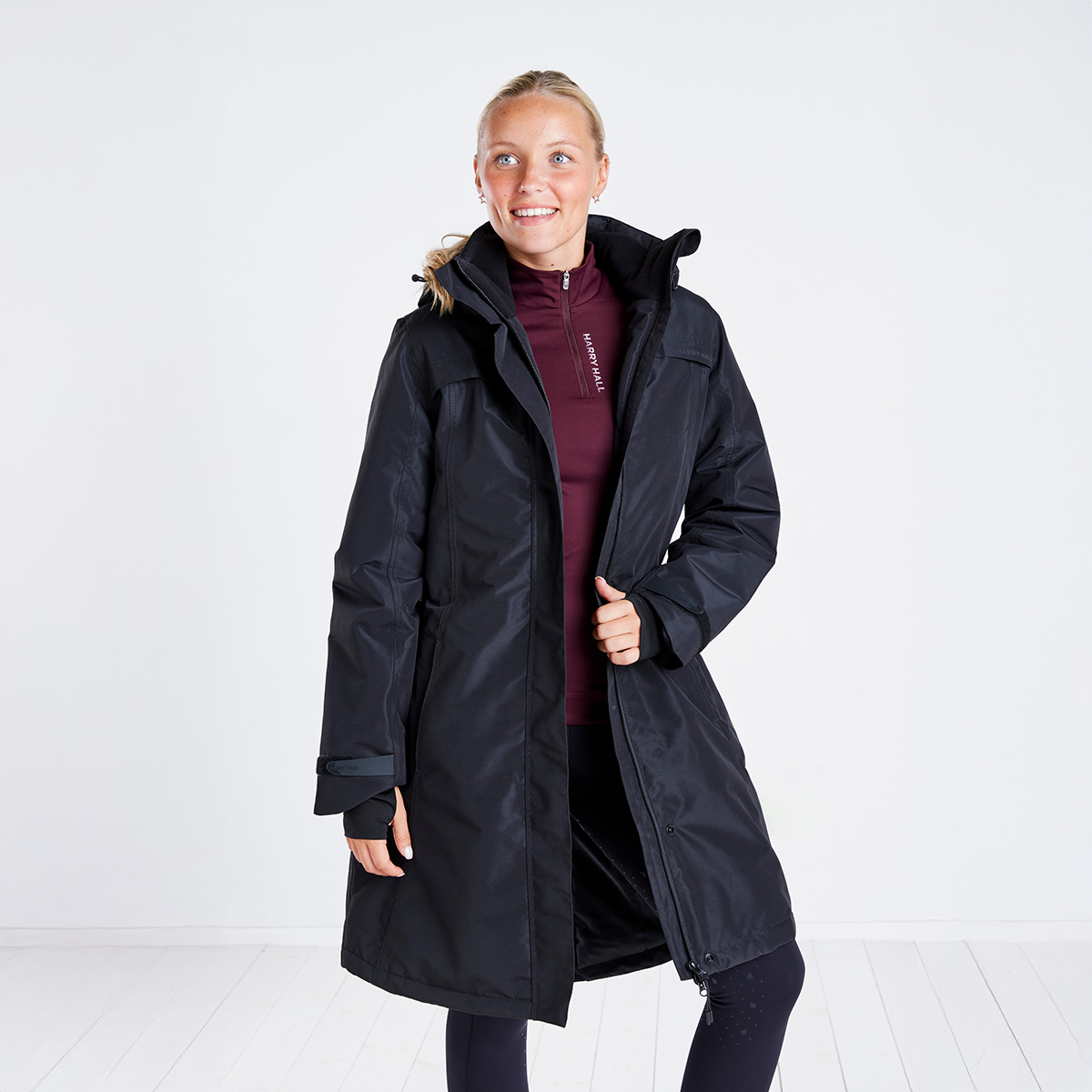 Harry&#x20;Hall&#x20;All-Weather&#x20;Long&#x20;Coat&#x20;Black