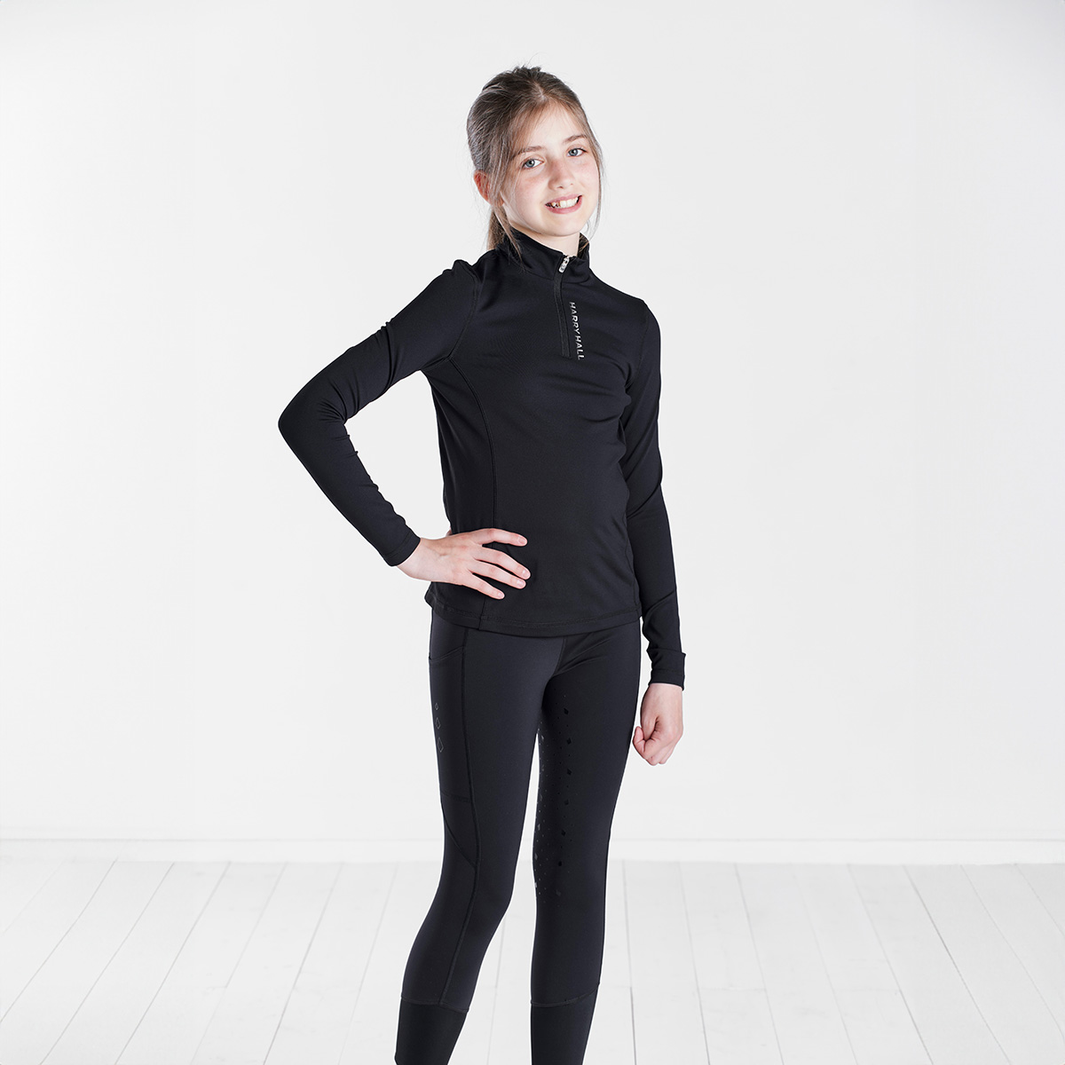 Harry Hall Childrens Thermal Baselayer Black