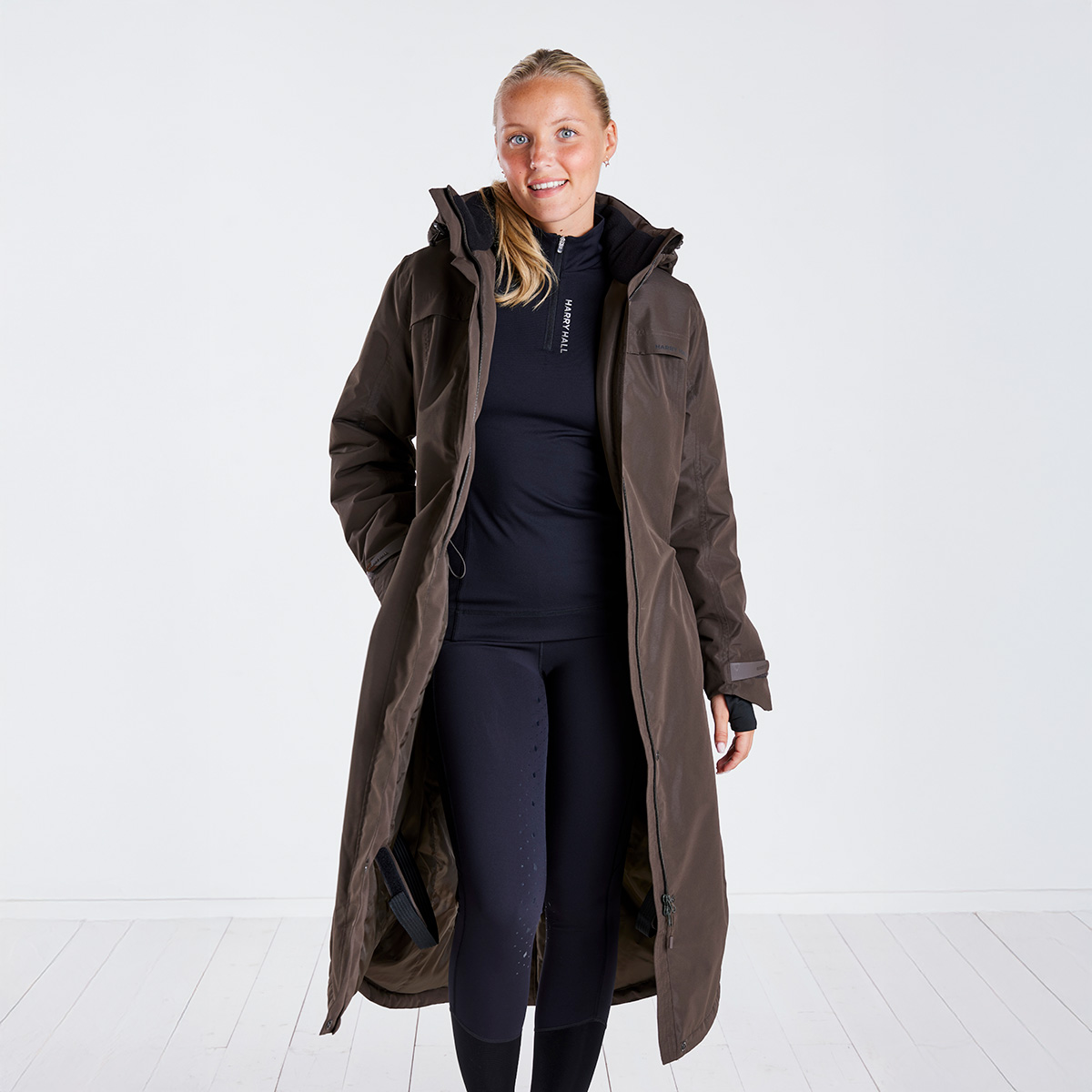 Harry&#x20;Hall&#x20;All-Weather&#x20;Full&#x20;Length&#x20;Coat&#x20;Chocolate