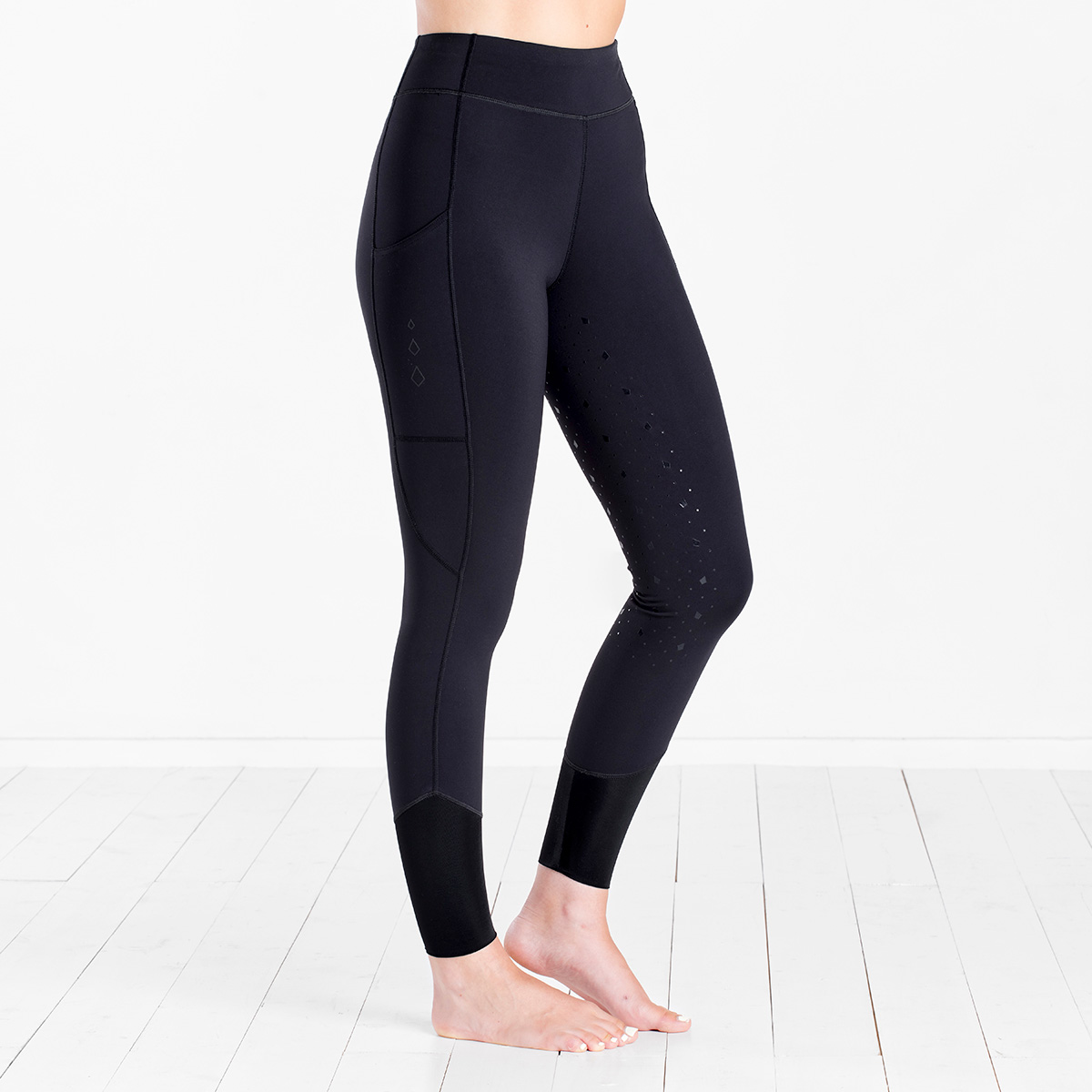 Harry Hall Winter Riding Tight Full Silicone Seat Black