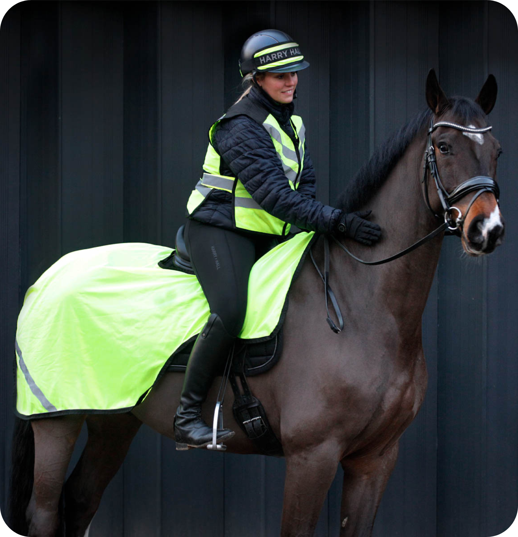 woman sitting on hay browsing on her phone