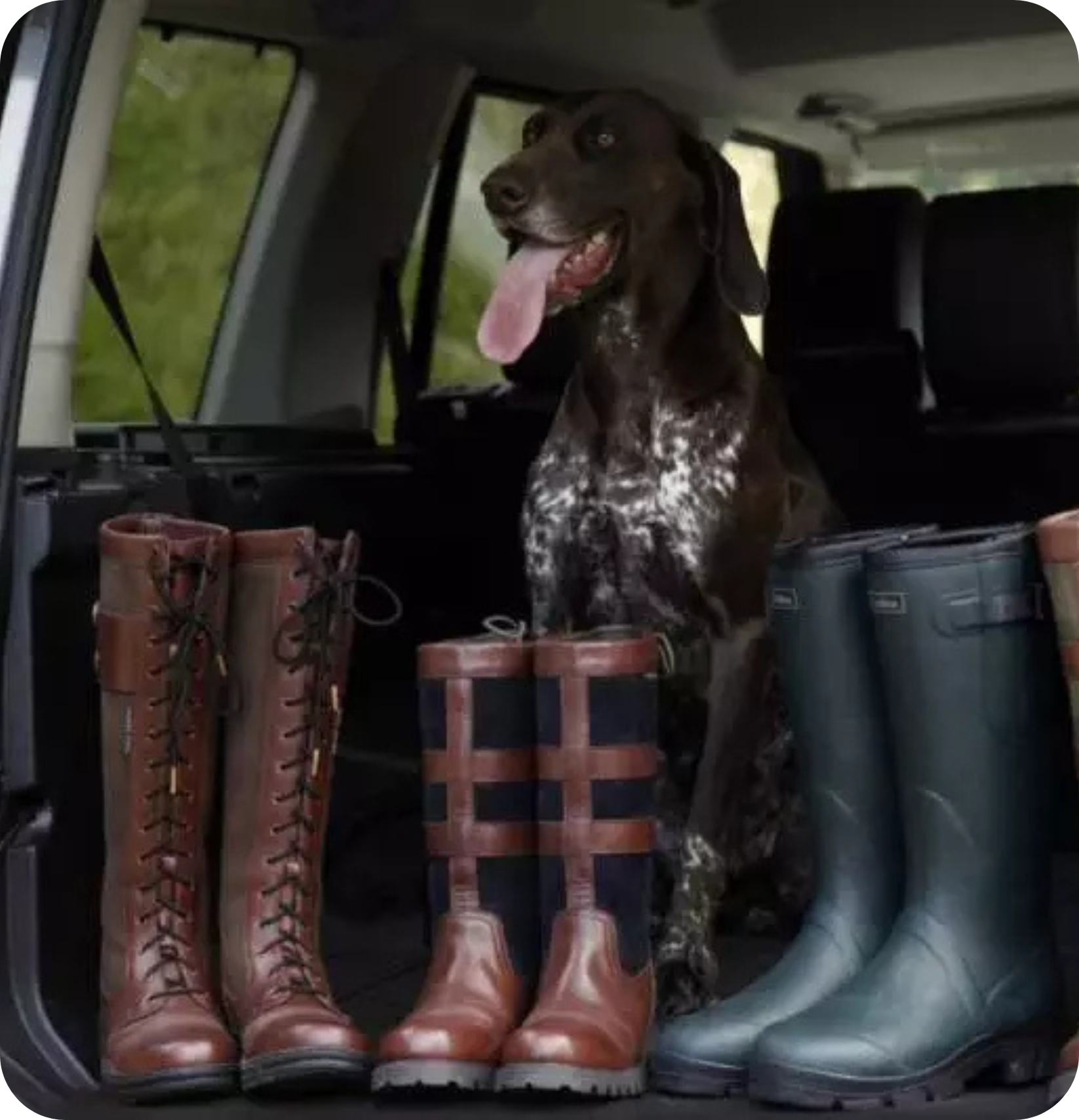 woman on a horse doing the heart sign 