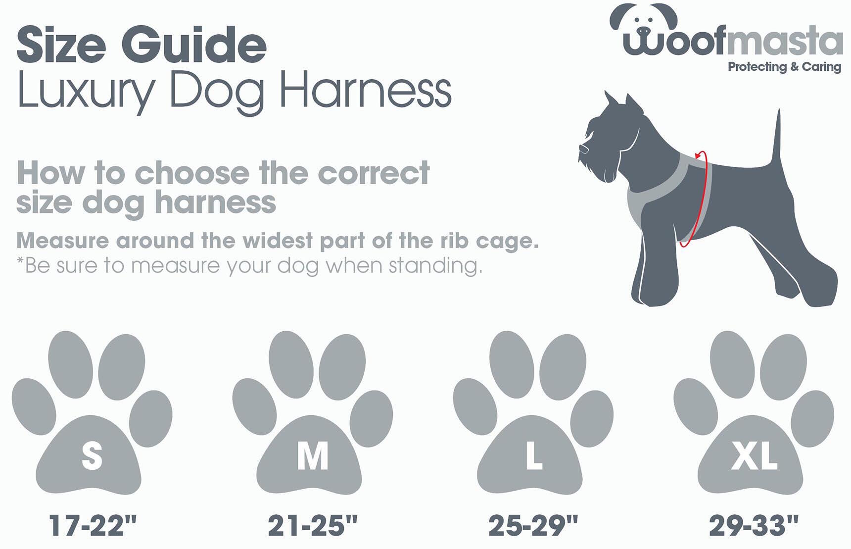 Woofmasta Dog Harness | Size Guide