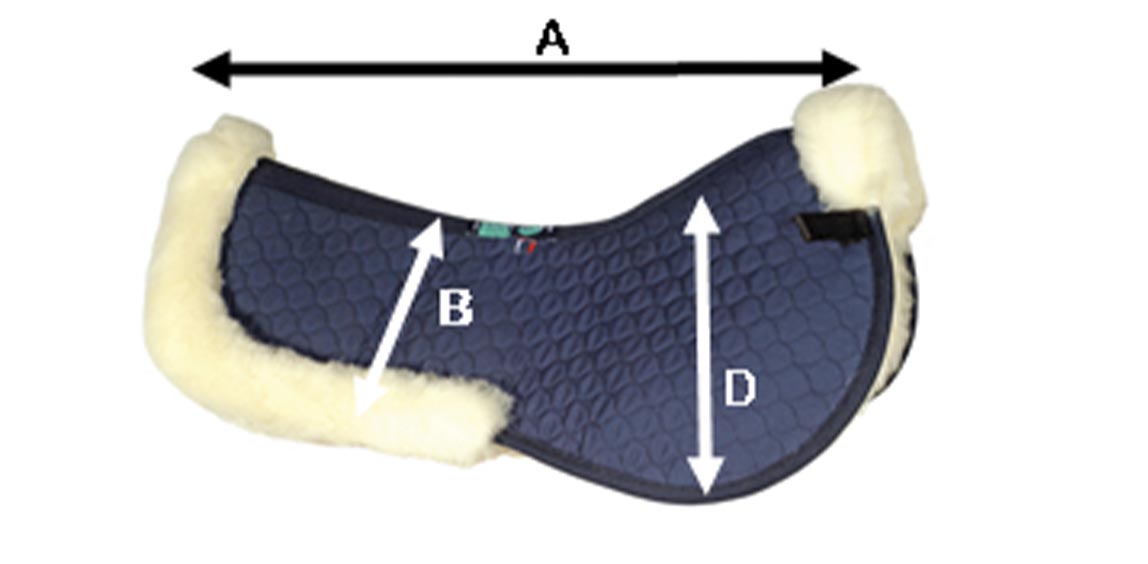 NuuMed Wool Half Pad With Collars | Size Guide