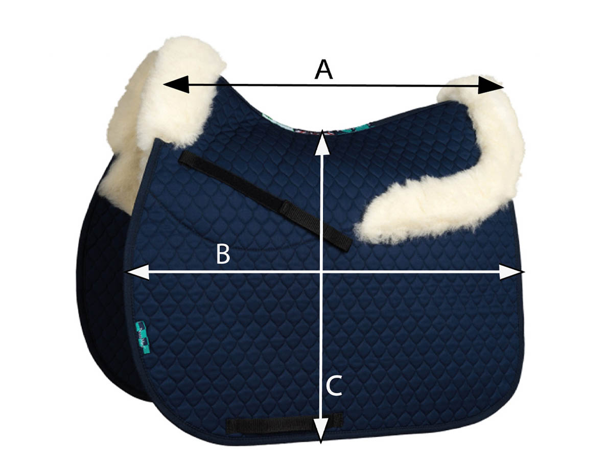 NuuMed Wool Half Pad With Collars | Size Guide